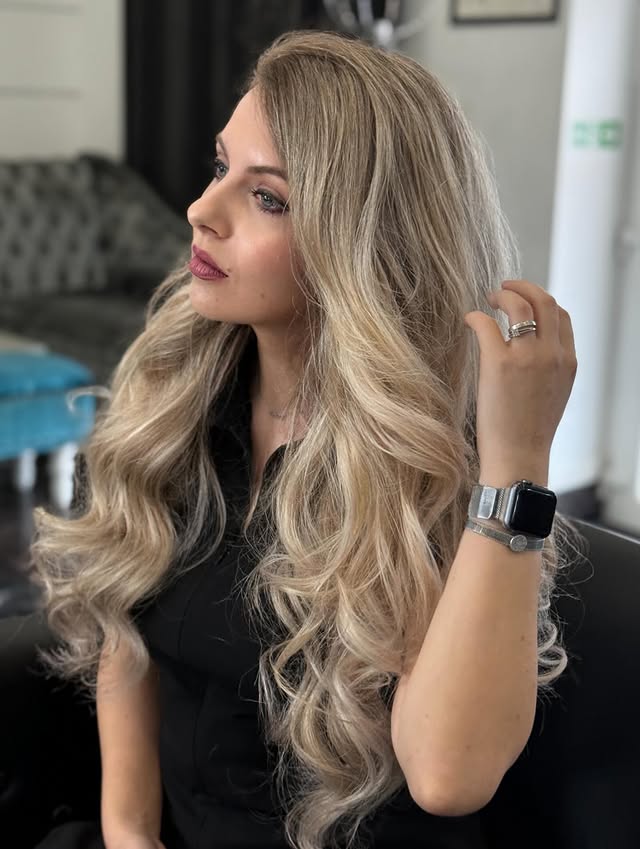 Transformare spectaculoasă colorare păr blond salon Before After Timișoara coafor profesionist